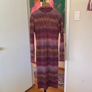 JustFab Multicolor Long Sleeve Dress